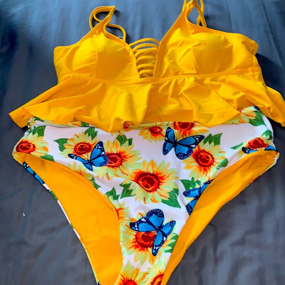 Yellow sim suit